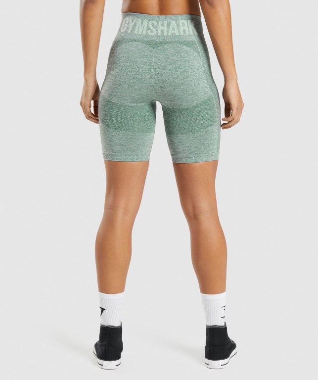 Pantalones Cortos Gymshark Flex Cycling Verde | 1NUILVyteXC