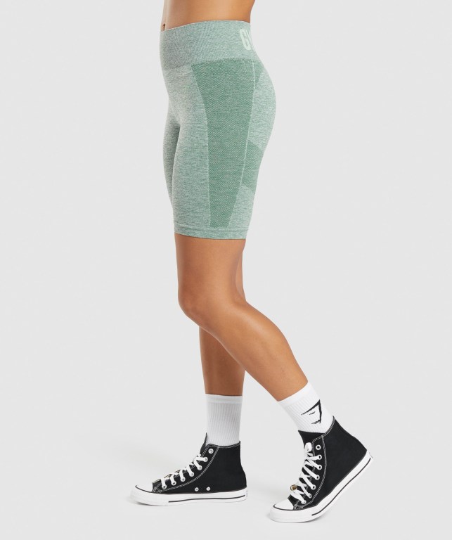 Pantalones Cortos Gymshark Flex Cycling Verde | 1NUILVyteXC