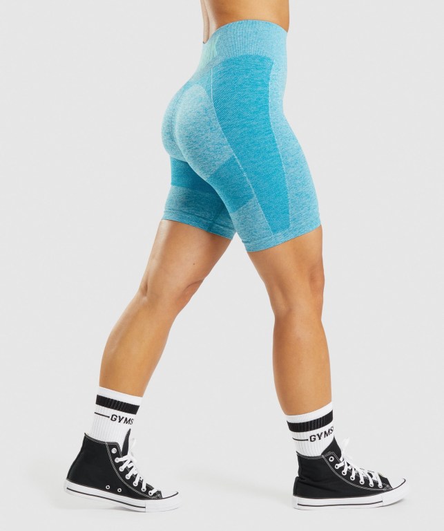 Pantalones Cortos Gymshark Flex Cycling Azules | BjoQ2IQc8jO