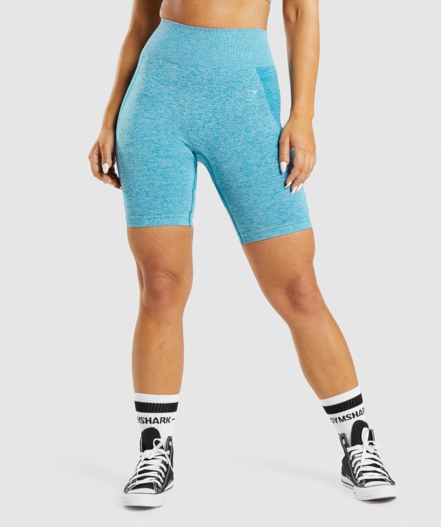 Pantalones Cortos Gymshark Flex Cycling Azules | BjoQ2IQc8jO