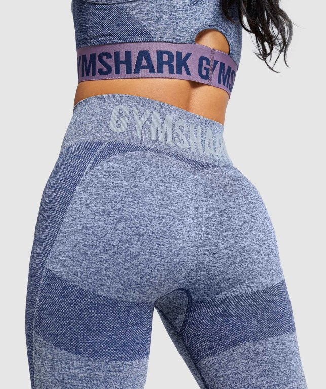 Pantalones Cortos Gymshark Flex Cycling Azul Marino Gris Claro | IXbG8k7VTX2