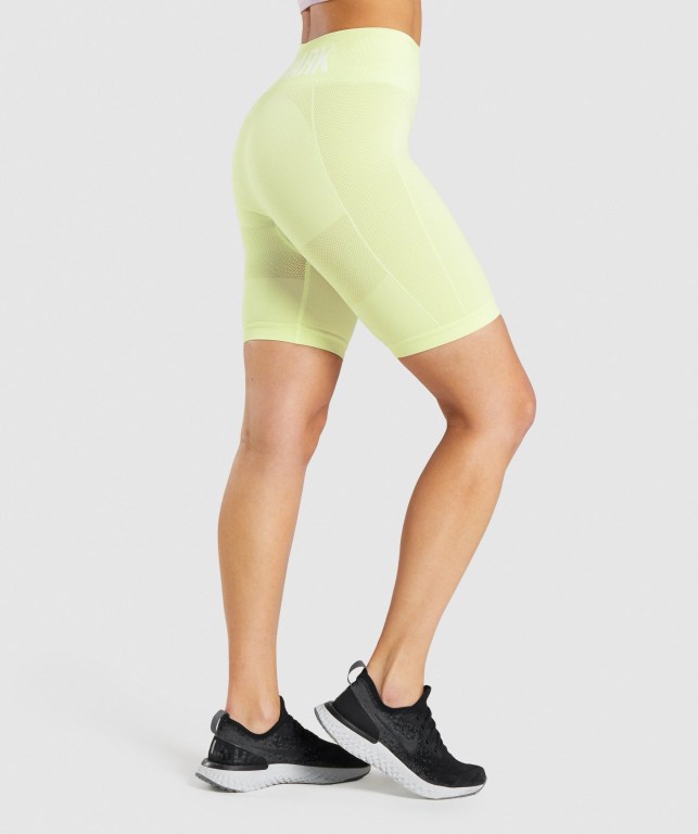 Pantalones Cortos Gymshark Flex Cycling Verde Claro | VxdLCAqMZnw