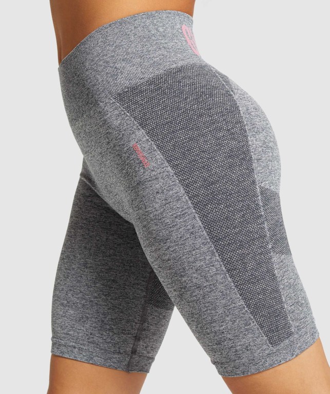 Pantalones Cortos Gymshark Flex Cycling Gris Rosas | WjusHTwyH7n