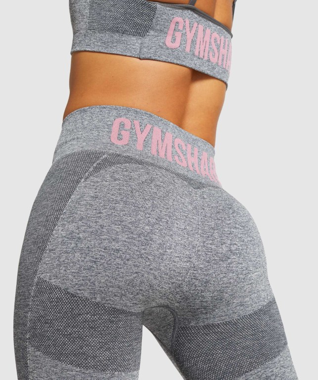 Pantalones Cortos Gymshark Flex Cycling Gris Rosas | WjusHTwyH7n