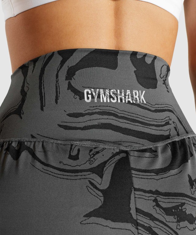 Pantalones Cortos Gymshark GS Power Jacquard Negras | ZRr6bCiGIC6