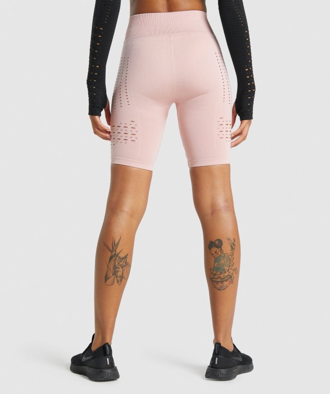 Pantalones Cortos Gymshark Glow Seamless Rosas Claro | M9AtfnoRsyf