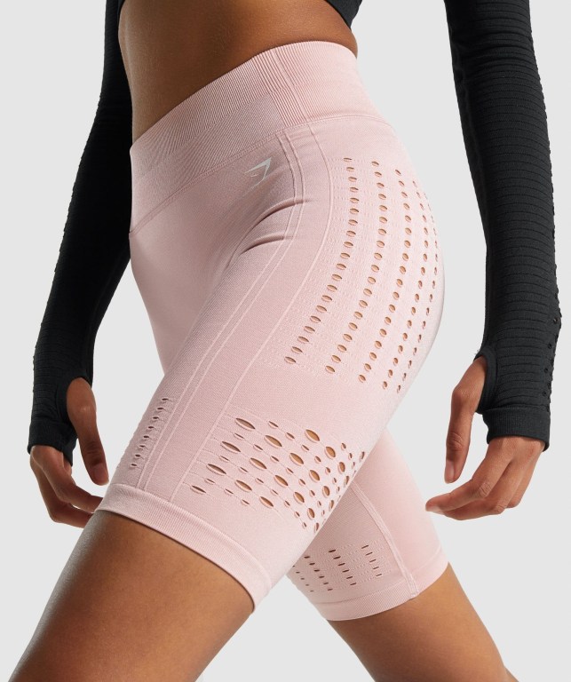 Pantalones Cortos Gymshark Glow Seamless Rosas Claro | M9AtfnoRsyf