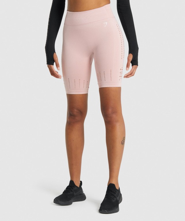 Pantalones Cortos Gymshark Glow Seamless Rosas Claro | M9AtfnoRsyf