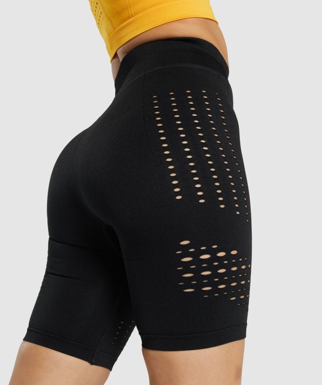 Pantalones Cortos Gymshark Glow Seamless Negras | aVoWMkkXWOd