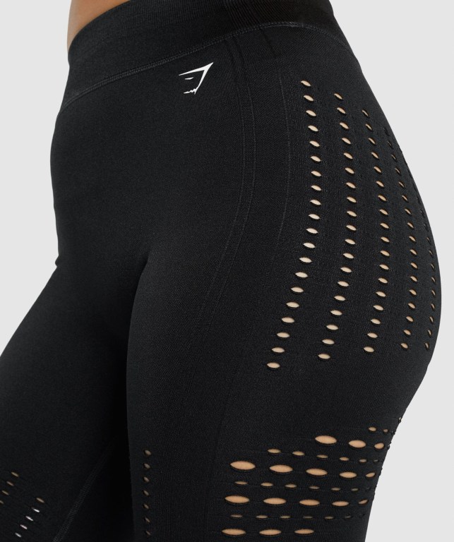 Pantalones Cortos Gymshark Glow Seamless Negras | aVoWMkkXWOd