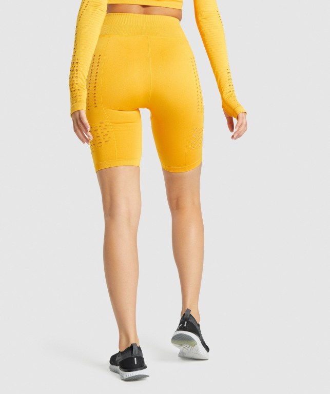 Pantalones Cortos Gymshark Glow Seamless Amarillo | prMaYPNOv7D