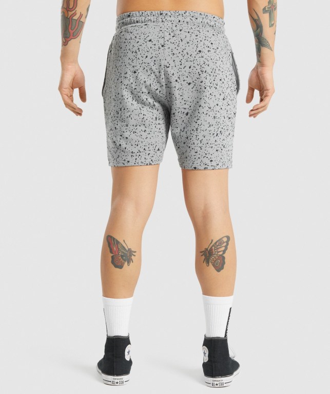 Pantalones Cortos Gymshark Micro Print Gris | itkj4ExBJRW