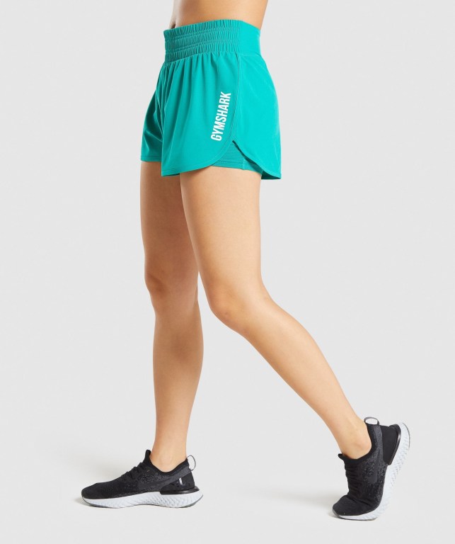 Pantalones Cortos Gymshark Pulse Mid Rise Verde | DmbXAicPCRP