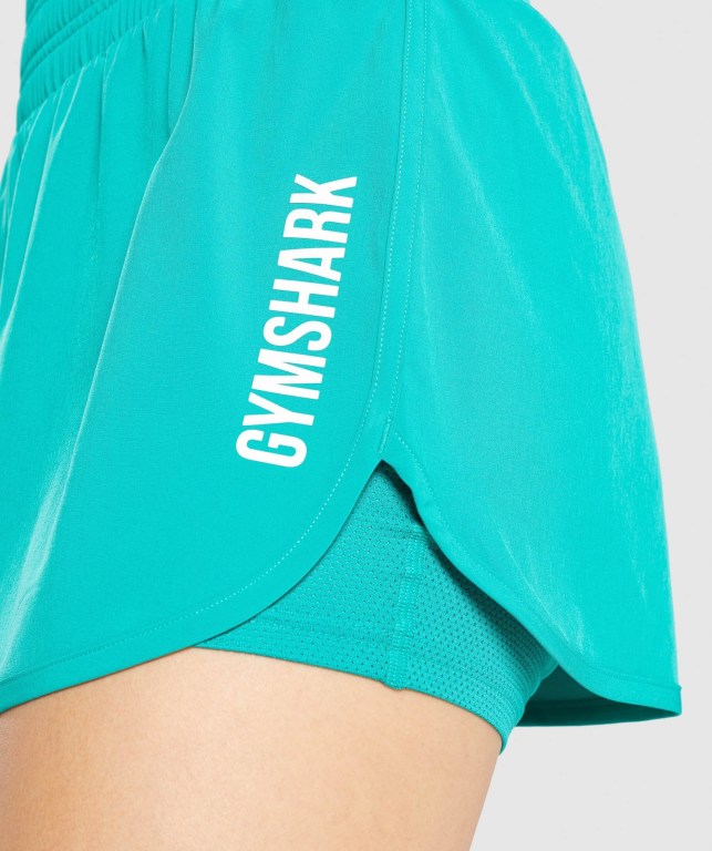 Pantalones Cortos Gymshark Pulse Mid Rise Verde | DmbXAicPCRP