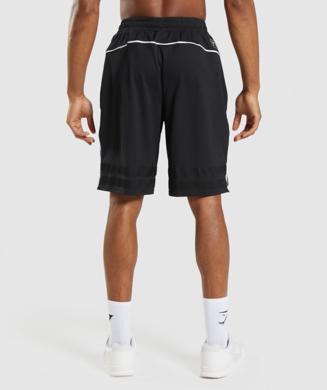 Pantalones Cortos Gymshark Recess Basketball Negras Blancas | FUXzzf1GTLR