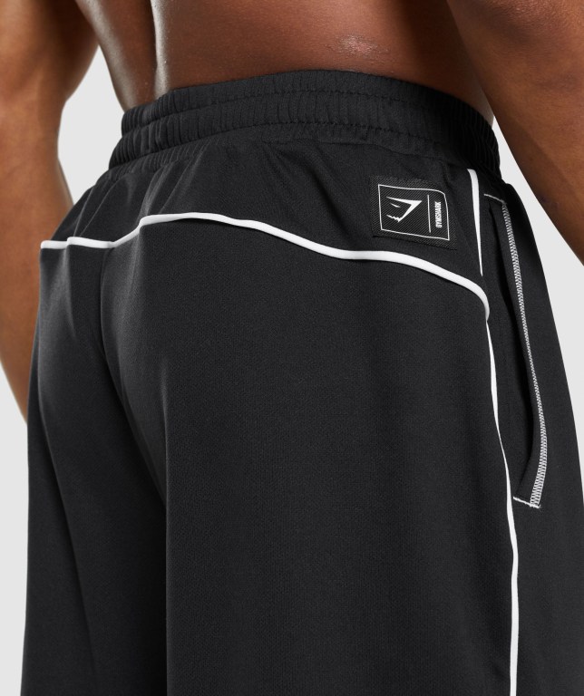 Pantalones Cortos Gymshark Recess Basketball Negras Blancas | FUXzzf1GTLR