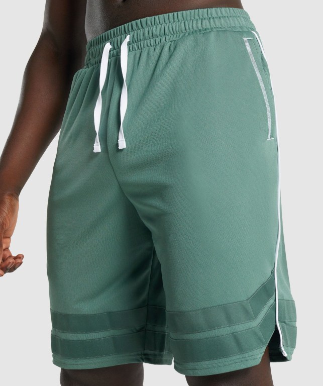 Pantalones Cortos Gymshark Recess Basketball Verde | rPLnehjOpIh