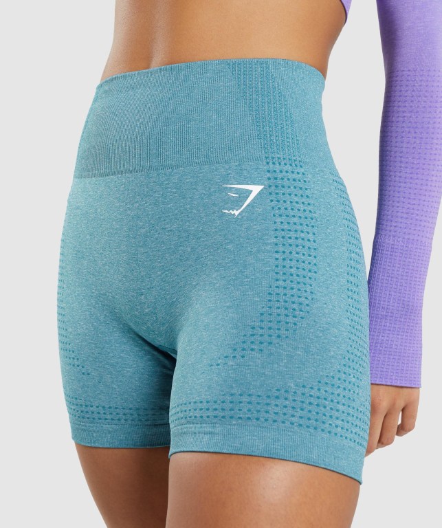 Pantalones Cortos Gymshark Vital Seamless 2.0 Turquesa | 9XHAK14P4A3