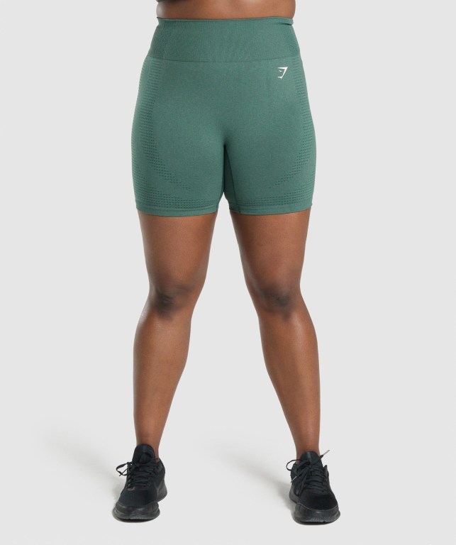 Pantalones Cortos Gymshark Vital Seamless 2.0 Verde Oscuro | N4z1IHENSyB