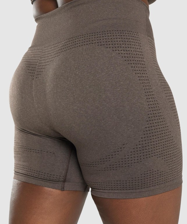 Pantalones Cortos Gymshark Vital Seamless 2.0 Marrones | ViklCcjI36H