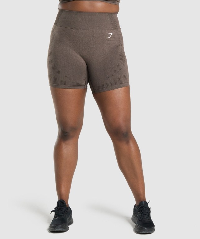 Pantalones Cortos Gymshark Vital Seamless 2.0 Marrones | ViklCcjI36H