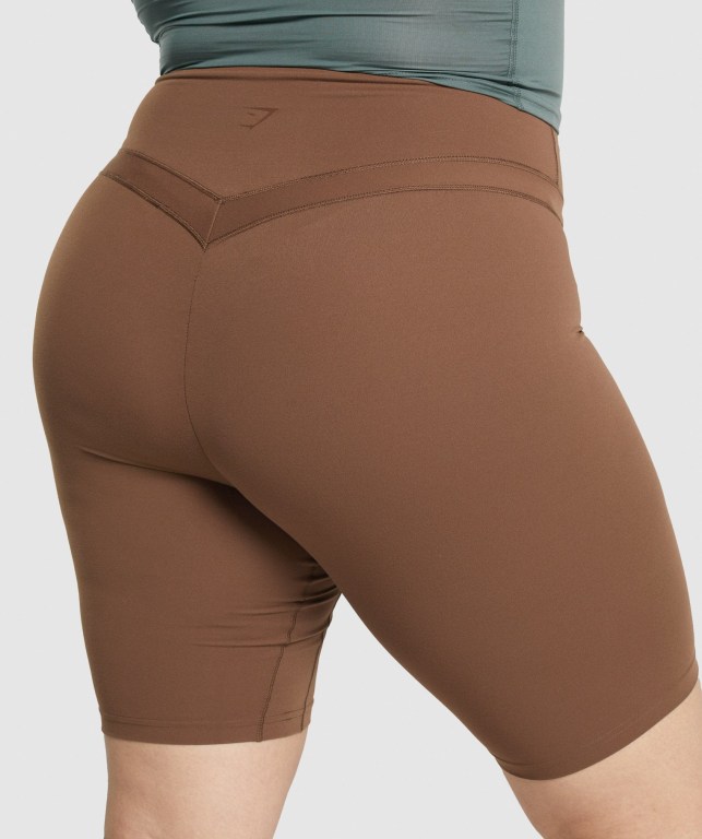 Pantalones Cortos Gymshark Whitney Cycling Marrones | rJxL96YjMCF