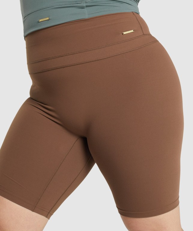 Pantalones Cortos Gymshark Whitney Cycling Marrones | rJxL96YjMCF