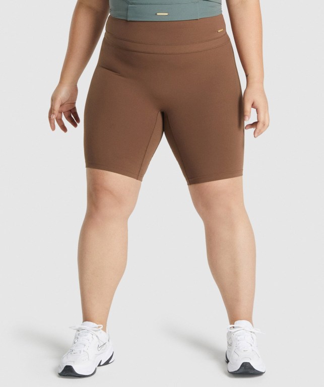 Pantalones Cortos Gymshark Whitney Cycling Marrones | rJxL96YjMCF