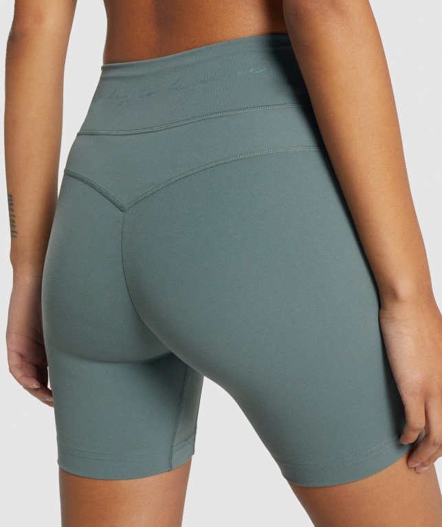 Pantalones Cortos Gymshark Whitney Mesh Verde | 9u7cyyvEZmA