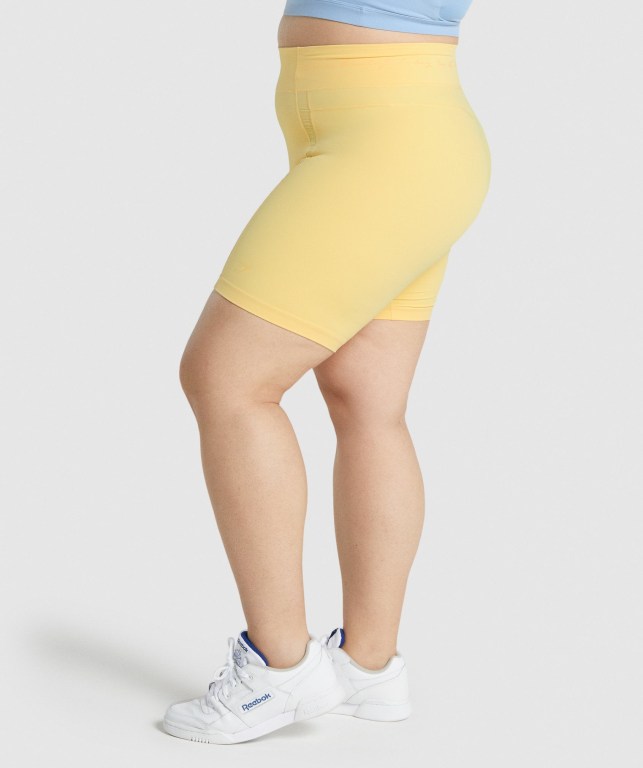 Pantalones Cortos Gymshark Whitney Mesh Amarillo | pTVKmd1BeeQ