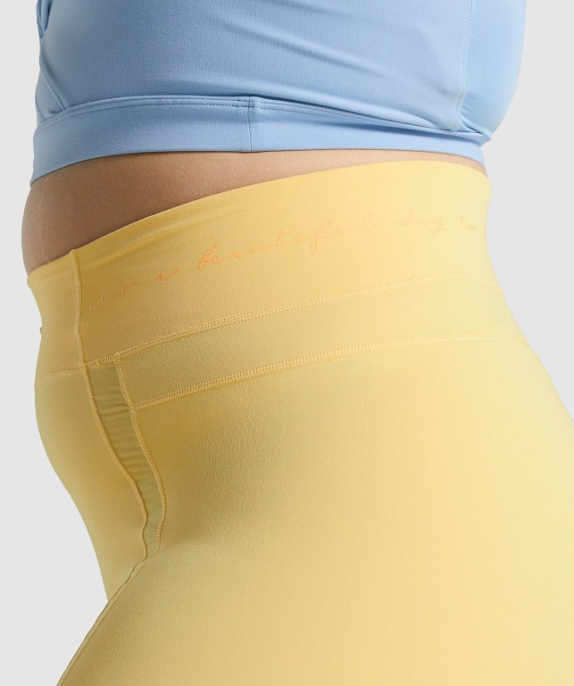 Pantalones Cortos Gymshark Whitney Mesh Amarillo | pTVKmd1BeeQ