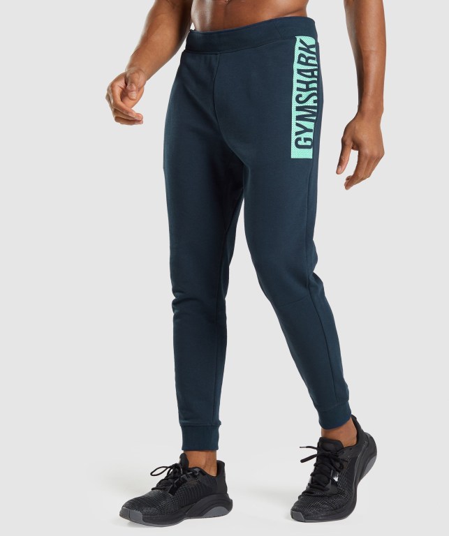 Pantalones Jogger Gymshark Bold Azul Marino | phucjddwDSC