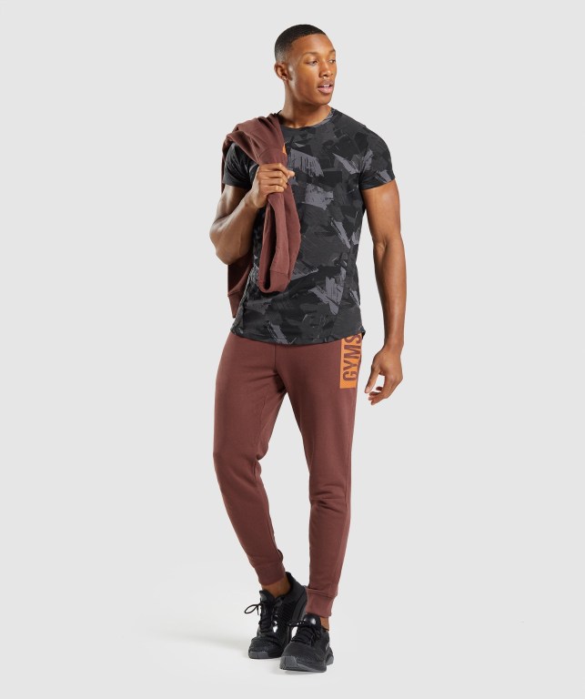 Pantalones Jogger Gymshark Bold Rosas Marrones | FfINPhJpMfB