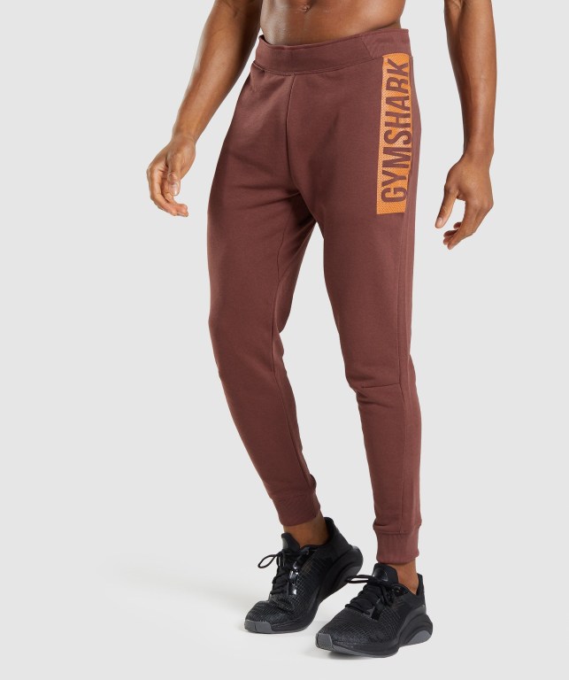 Pantalones Jogger Gymshark Bold Rosas Marrones | FfINPhJpMfB