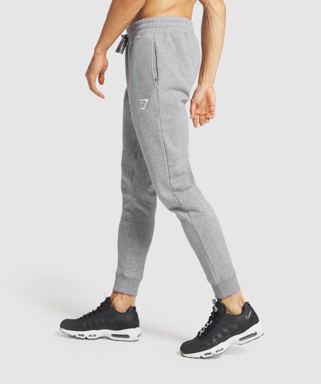 Pantalones Jogger Gymshark Crest Gris | aW54oySBenF