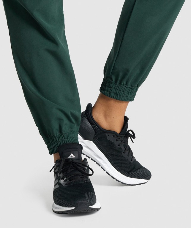 Pantalones Jogger Gymshark Entrenamiento Woven Verde Oscuro | 1KRKnqfWeUK