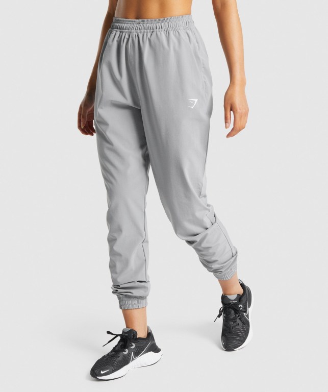 Pantalones Jogger Gymshark Entrenamiento Woven Gris | ca8GFYVwLIz