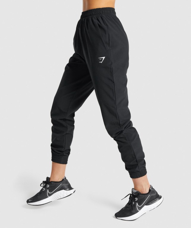 Pantalones Jogger Gymshark Entrenamiento Woven Negras | hEhpaA2PO9B