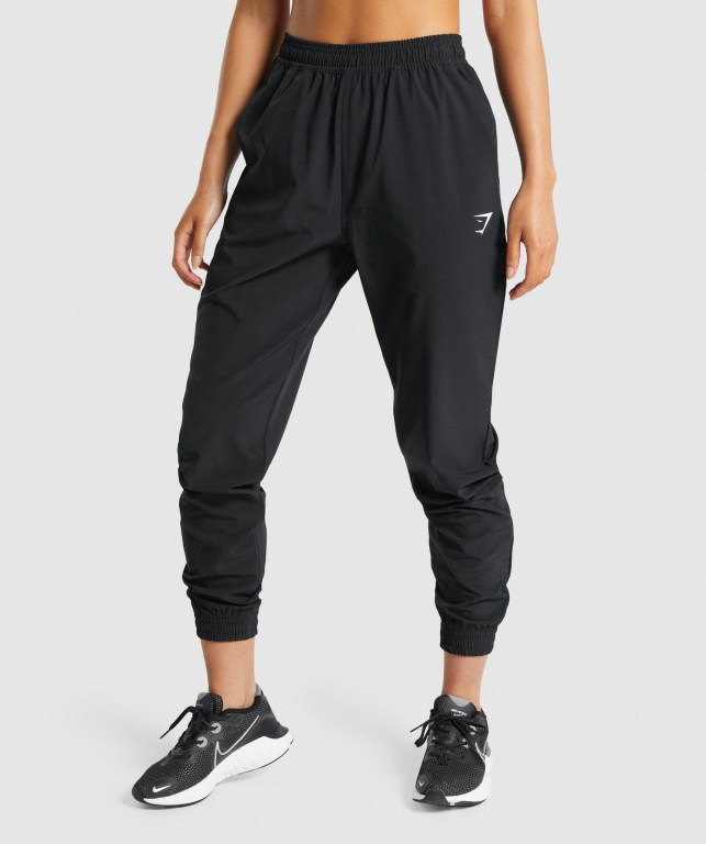 Pantalones Jogger Gymshark Entrenamiento Woven Negras | hEhpaA2PO9B