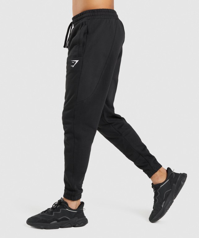 Pantalones Jogger Gymshark Essential Oversized Negras | 7RY4RnhyJ6n