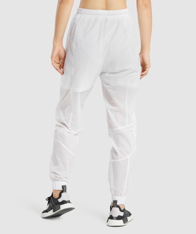 Pantalones Jogger Gymshark Pulse Woven Blancas | iniYrgK2wQ2