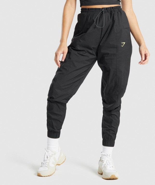 Pantalones Jogger Gymshark Pulse Woven Negras | aQvjt2oFAmd