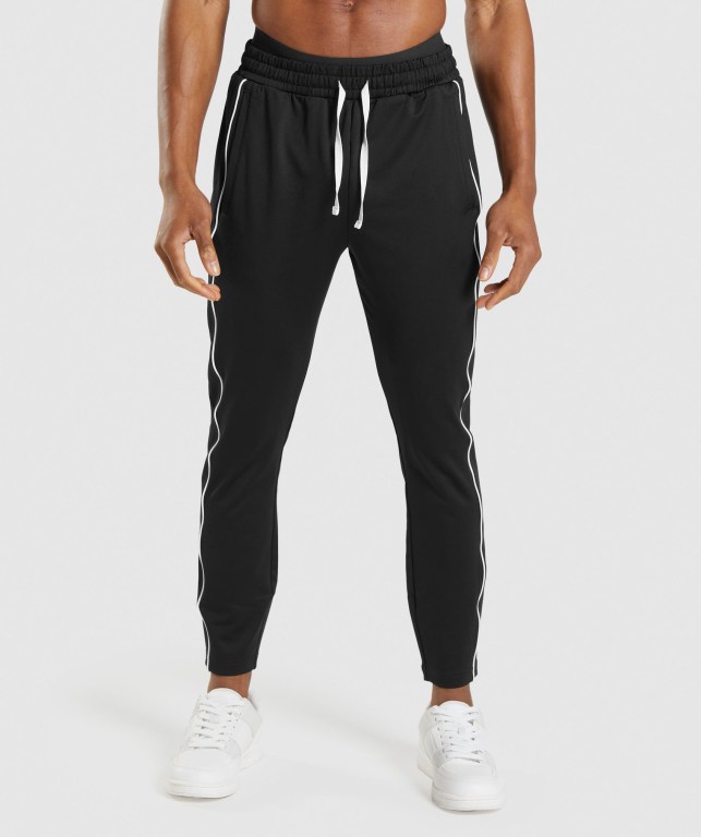 Pantalones Jogger Gymshark Recess Negras Blancas | 2c1Vdrozk9n