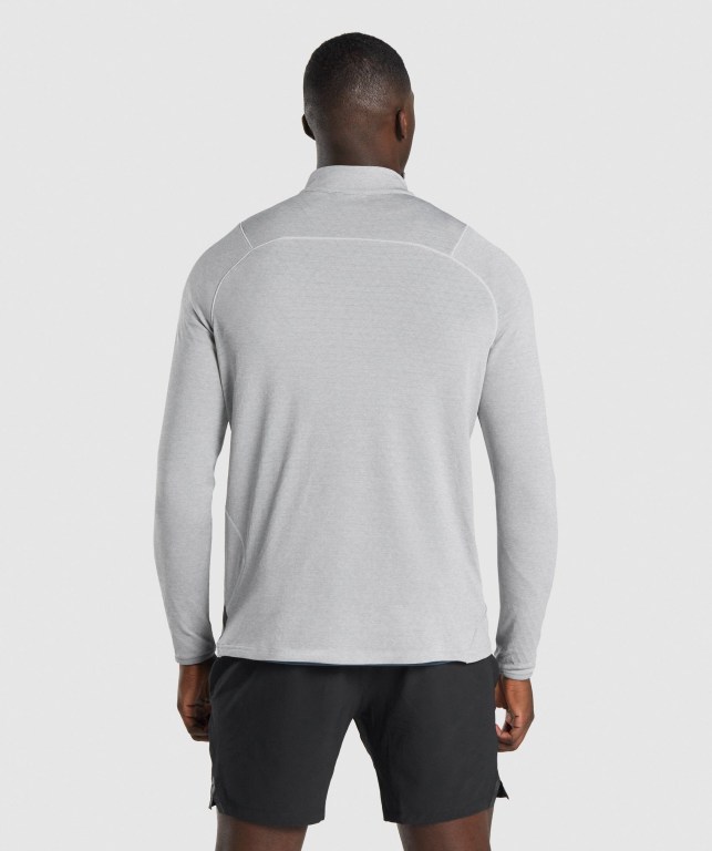 Pullover Gymshark Apex 1/4 Zip Gris Claro | InBf8SvSaq3