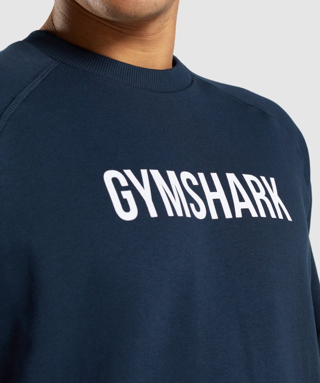 Pullover Gymshark Apollo Crew Azul Marino | 2xjq2M9K7gd