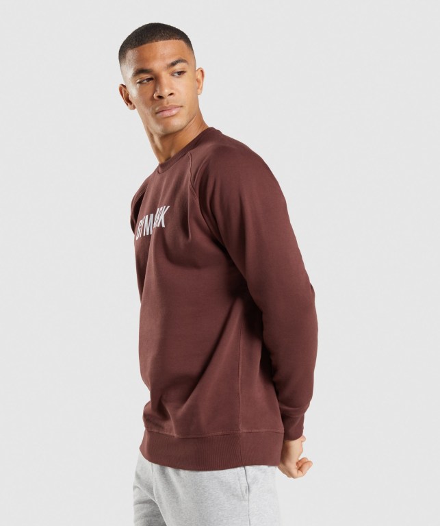 Pullover Gymshark Apollo Crew Rosas Marrones | BvRn3wL6zWm