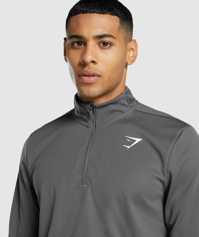 Pullover Gymshark Arrival 1/4 Zip Gris | 8bZUIm1CyhO