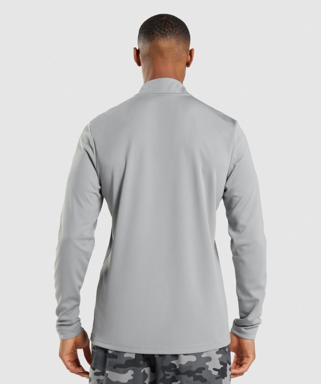 Pullover Gymshark Arrival 1/4 Zip Gris | f3OBsyJYnqo