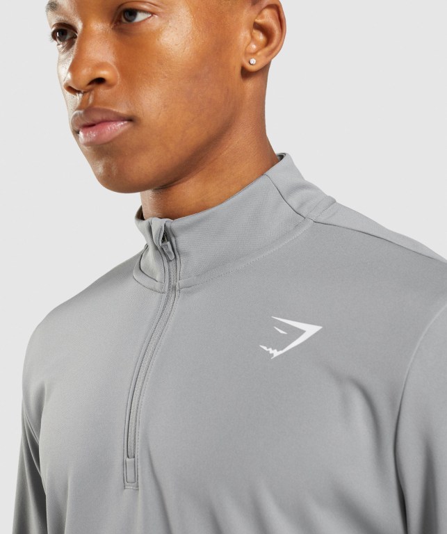 Pullover Gymshark Arrival 1/4 Zip Gris | f3OBsyJYnqo