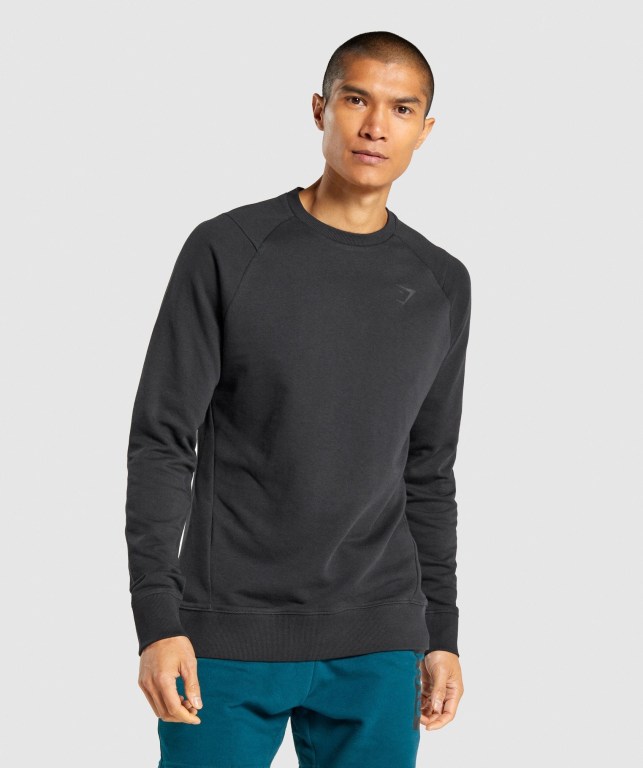 Pullover Gymshark Bold Crew Negras | Od9Ac3CQqMw